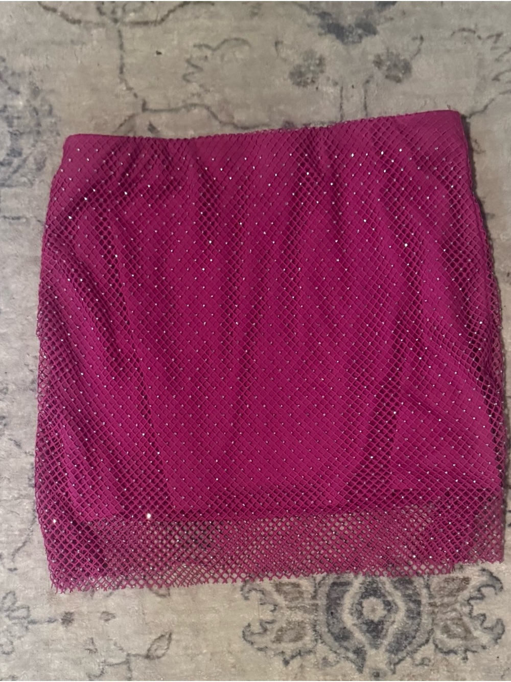 Sincerly Jules Fuchsia Sequin Mesh Mini Skirt